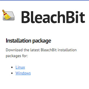 BleachBit Availability