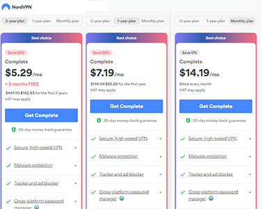 NordVPN Price and Plans
