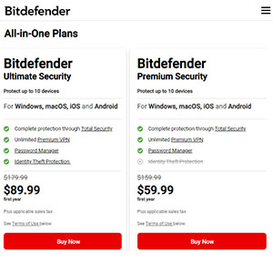 Bitdefender price