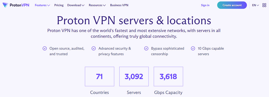 ProtonVPN Servers